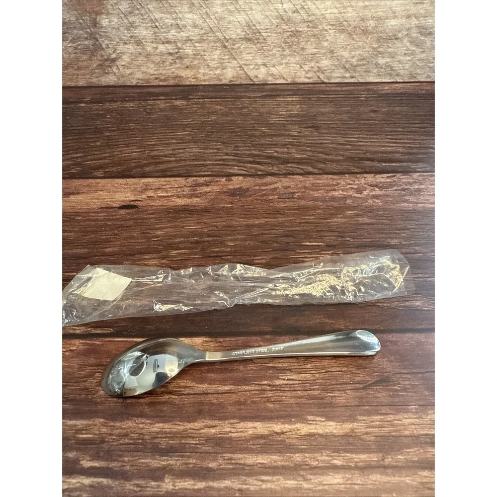 Silver Tone Sugar Spoon Stainless Steel Japan Vintage 4.5